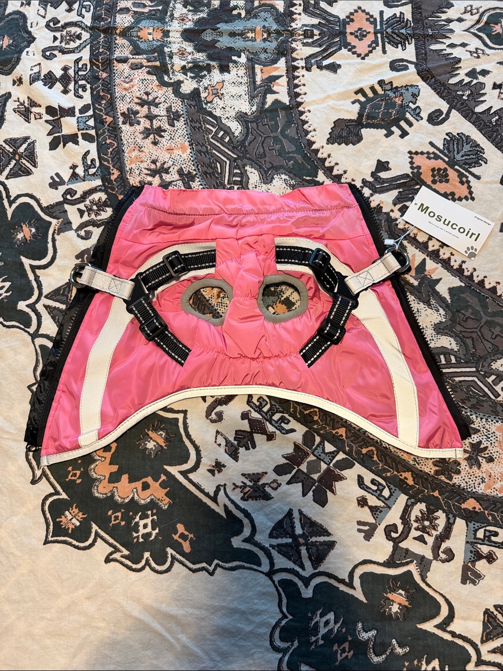 XS Pet Coat Fleece-lined, Pink and Grey Reflective, NWT.